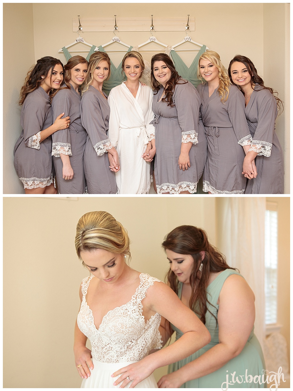 Bridesmaid Robes and Bride Getting Ready