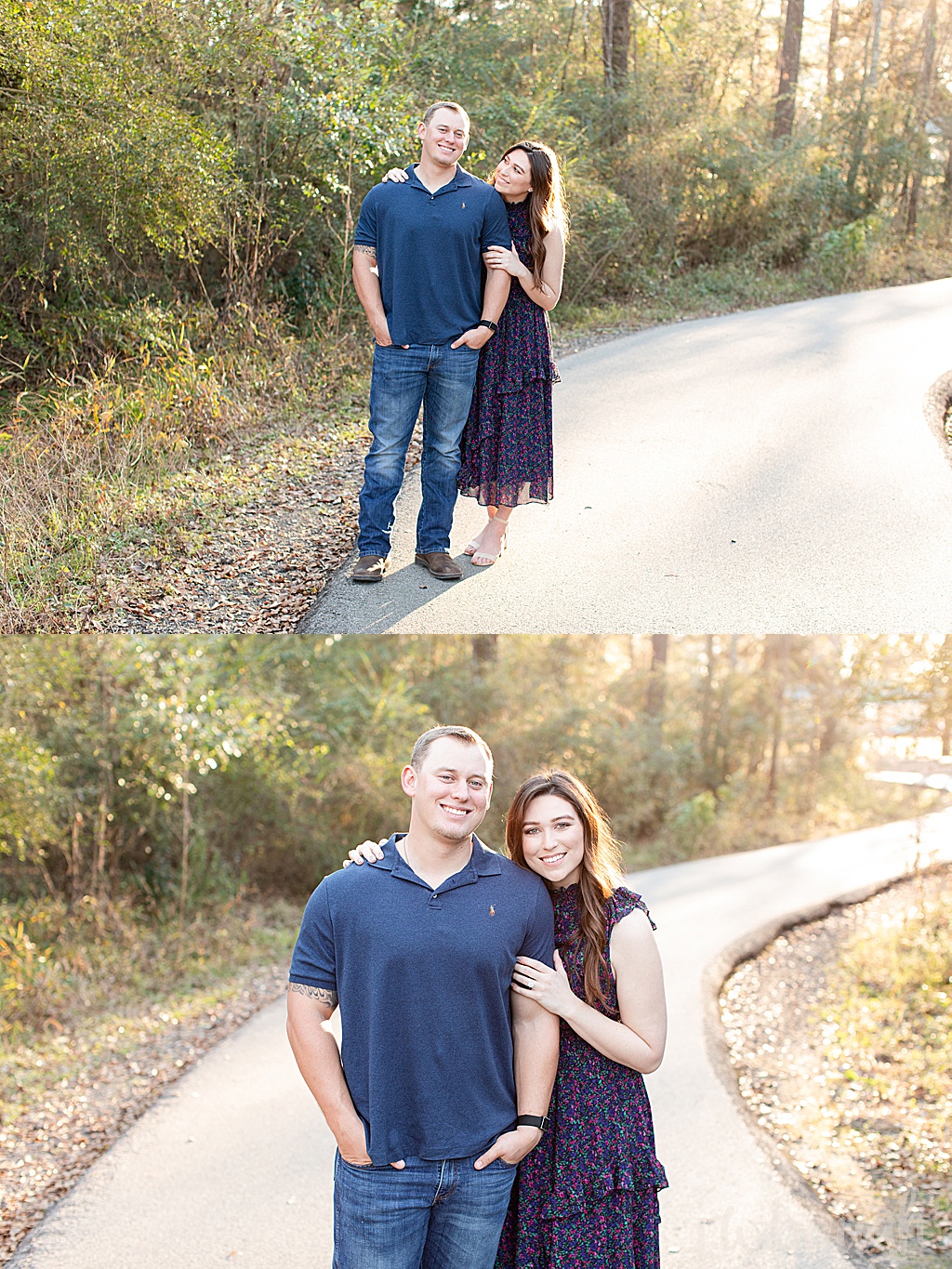 engagement session on trail