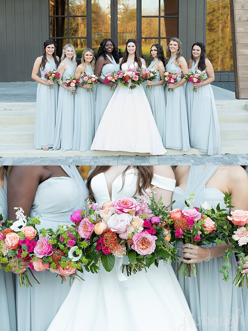 bridesmaids flowers by bramble and bee at the luminaire