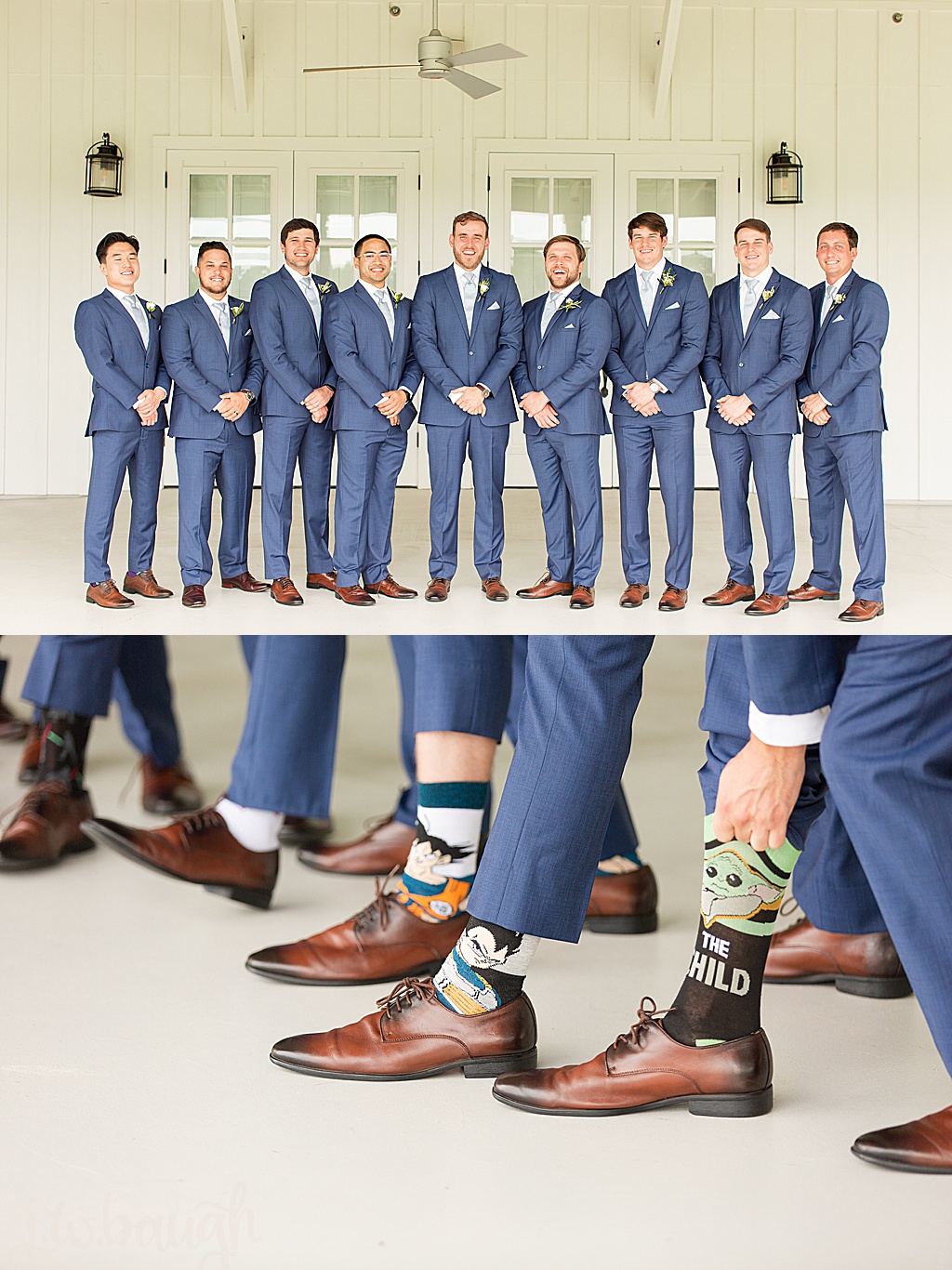 fun groomsmen socks at the farmhouse