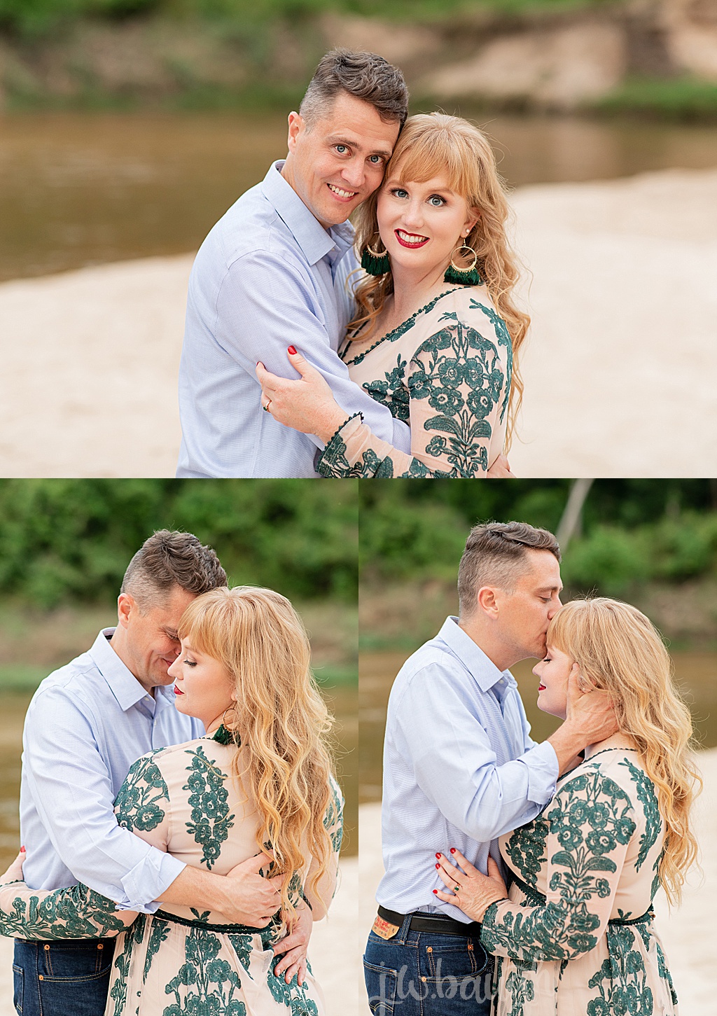 red head engagement session
