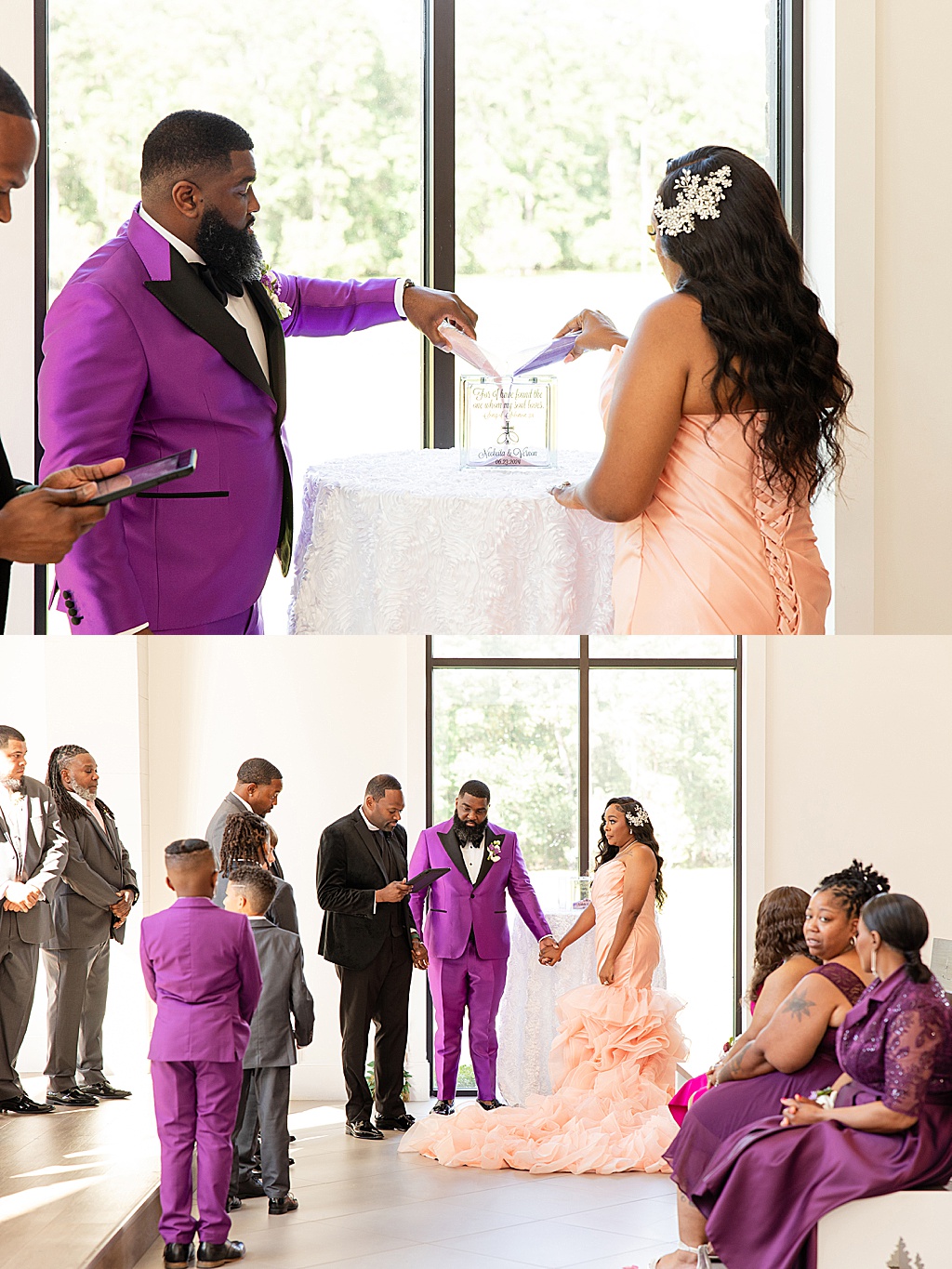 the luminaire wedding sand ceremony